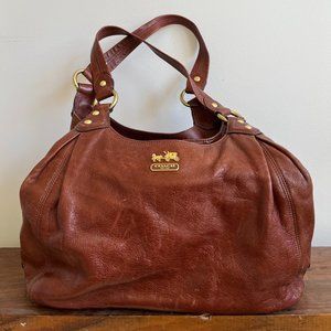 Coach vintage brown leather shoulder bag